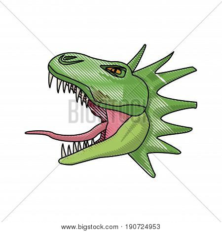 hydra mythological creature monster serpents vector illustration