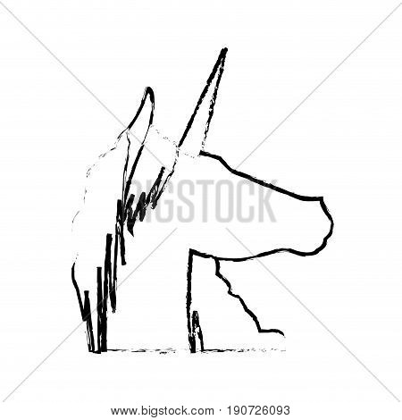 unicorn legendary mythical creature icon vector illustration