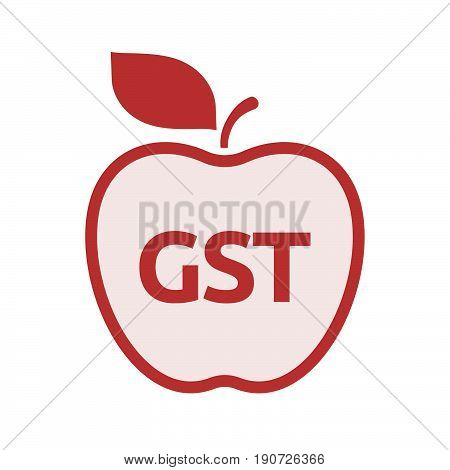 Isolated Apple With  The Goods And Service Tax Acronym Gst