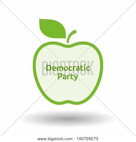 Isolated Apple With  The Text Democratic  Party