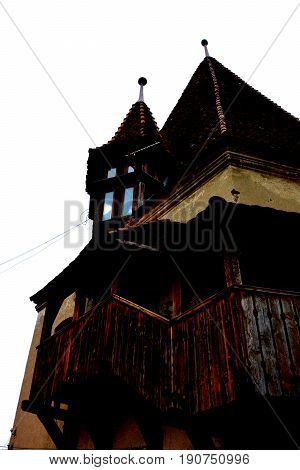Medieval city Sighisoara. Urban landscape in the downtown of the medieval city Sighisoara, Transylvania