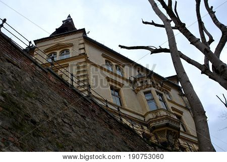 Medieval city Sighisoara. Urban landscape in the downtown of the medieval city Sighisoara, Transylvania