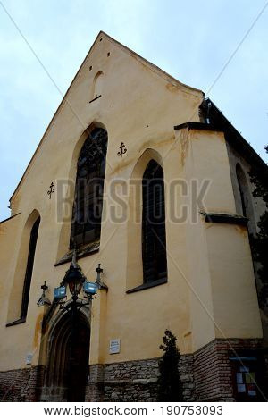 Medieval city Sighisoara. Urban landscape in the downtown of the medieval city Sighisoara, Transylvania