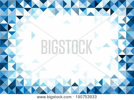 abstract blue geometric shape on white background