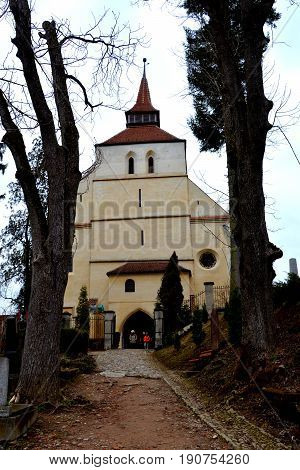 Old medieval saxon lutheran church in Sighisoara, Transylvania, Romania