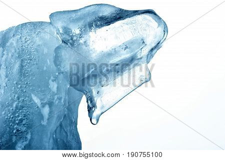 Melted Ice Abstract Figure Melted Water Drop .nature Background.