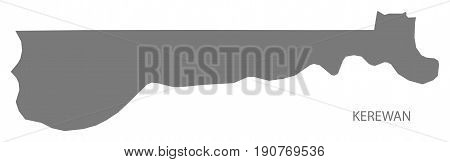 Kerewan map grey illustration silhouette shape gambia
