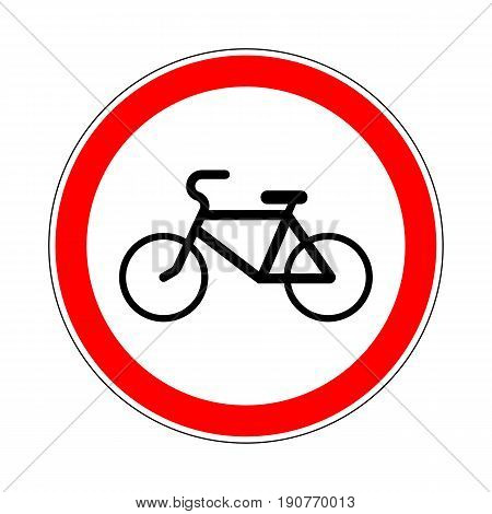 Illustration of Road Prohibitory Sign No Bicycles