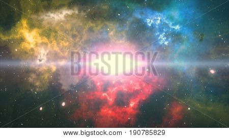 Space After The Big Bang 3D Illustration Of Space