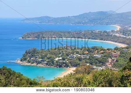 Kata and Karon beach beautiful seascape at Phukhet Thailand