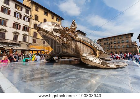 Florence ITALY- September 10 2016: View on sculpture 