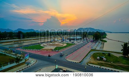 Sunset At Mae Klong Dam.
