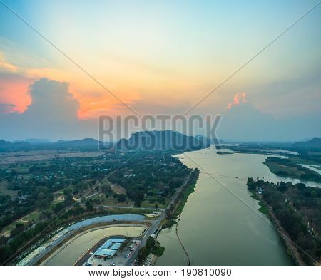 Sunset At Mae Klong Dam.