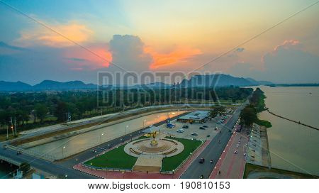 Sunset At Mae Klong Dam.