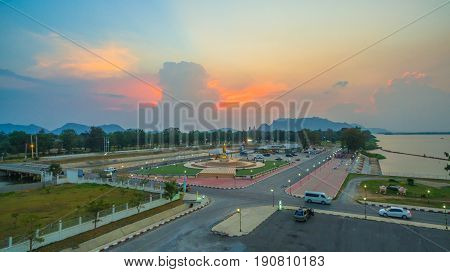 Sunset At Mae Klong Dam.