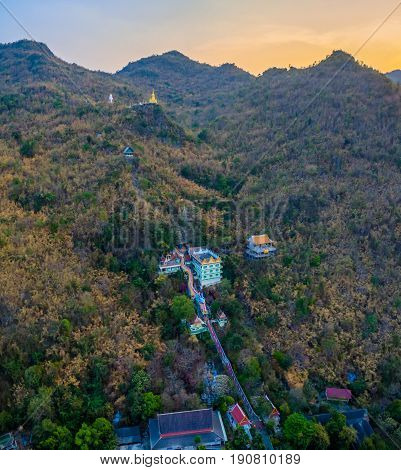 Temple Around Mae Klong Dam.