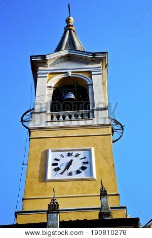 Cislago Old Abstract    Italy   The   Wall  And Church Tower