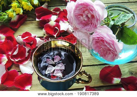 Tea With Rose Petals