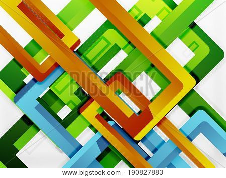 Rectangle tube elements, 3d background