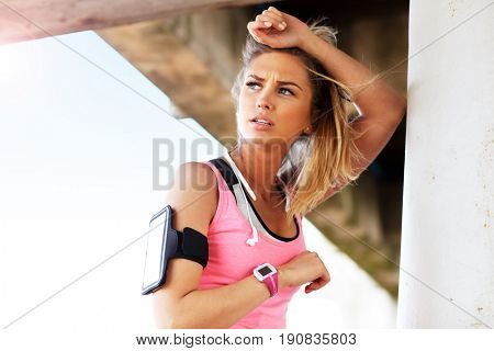 Woman jogging on the beach