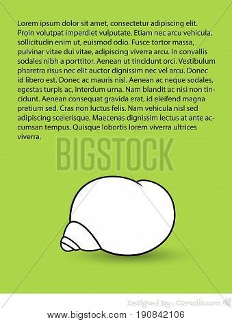 Shell Template Design - Vector Stock Illustration