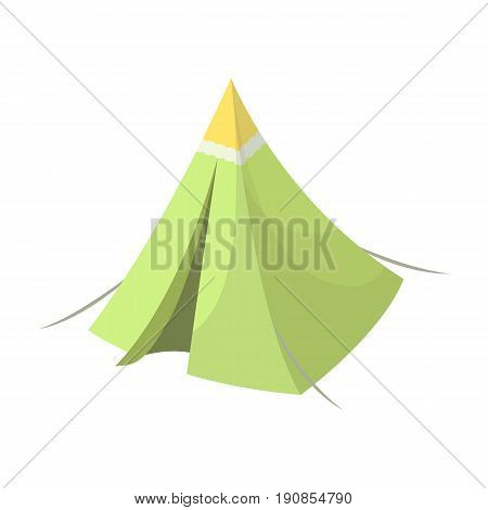 Tent cone.Tent single icon in cartoon style vector symbol stock illustration .