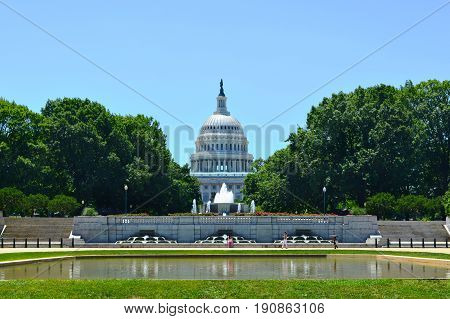 WASHINGTON, DC - JUNE 12: The U.S. Capitol building in summer 2017 June 12, 2017 in Washington, DC.