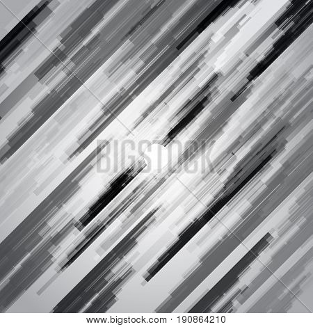 Digital geometric lines black and white overlap abstract vector background bright and transparency.