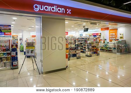 Kota Kinabalu,Sabah-May 29,2017:View of Guardian Pharmacy outlet in IMAGO shopping mall at Kota Kinabalu,Sabah,Malaysia.It is the largest health, beauty & personal care chain in Malaysia,with more than 400 stores nationwide