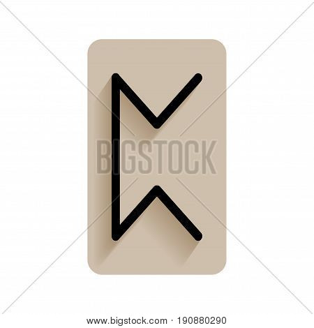 Perthro. Runic alphabet and letters. Flat icon on white background for divination, prediction. Vector