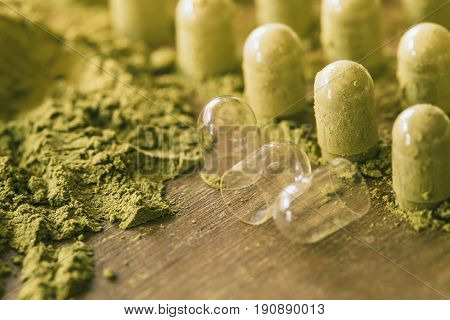 Kariyat Powder - Organic Herbal Drug An Alternative Medicine With Hand Manual Capsule Packing Tool.