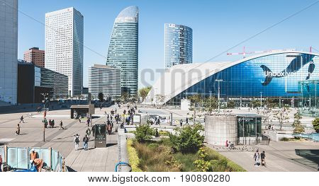 Overview Of The Major Buildings Of The Defense Business District In Paris