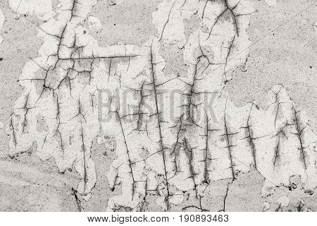 scratch mark on white wall dirty surface.