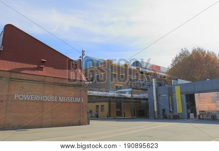 SYDNEY AUSTRALIA - MAY 30, 2017: Powerhouse museum. Powerhouse museum is the major branch of the Museum of Applied Arts & Sciences in Sydney.