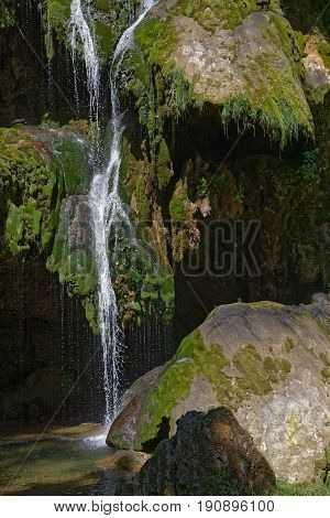 Waterfalls detail in Baume Les Messieurs valley