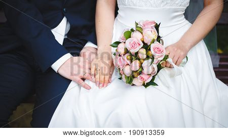 Gentle Hand of the Bride in the Bridegroom's Hand