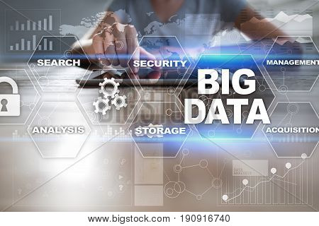 Big data. Business technology and internet concept.