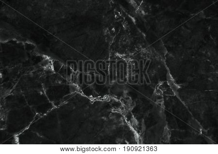 Black marble texture shot through with subtle white veining (Natural pattern for backdrop or background, Can also be used create surface effect to architectural slab, ceramic floor and wall tiles)