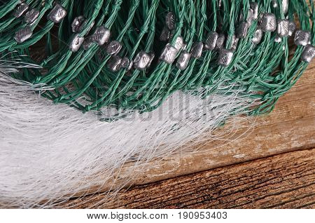 Fishing Net From The Fishing Line Close Up