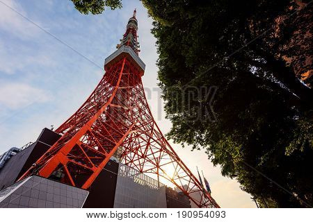 Toyko Tower At Sunset