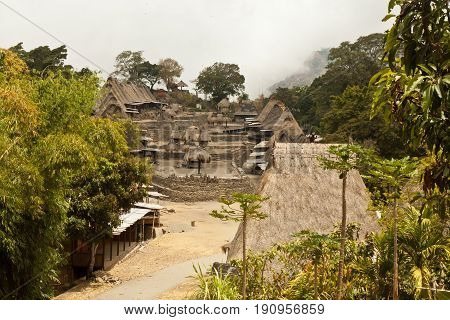 traditional village Bena village on Flores Island Indonesia Asia