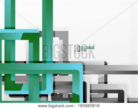 Rectangle tube elements, 3d background