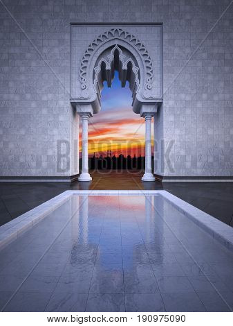 3D Rendering Image Of Modern Islamic Style