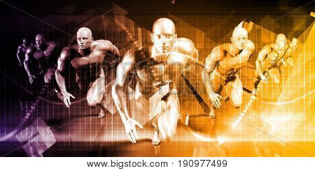 High Performing Business People Company Team Art 3D Illustration Render