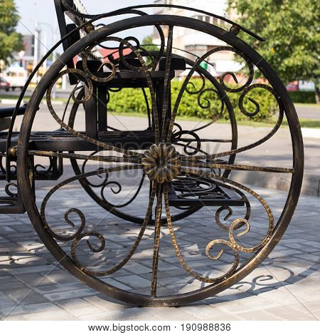 Small architectural formin the city, decorative hand forging