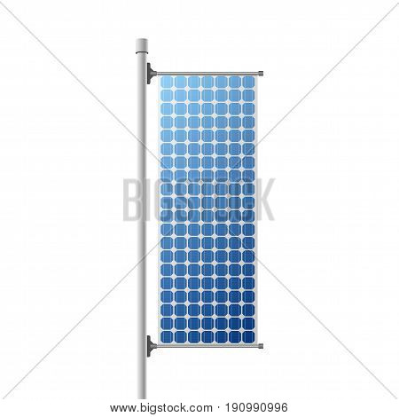 Solar Panel Construction - renewable energy Source for your House. Vector Illustration