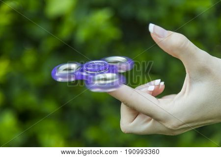 A fidget spinner popular toy for increased focus stress relief.