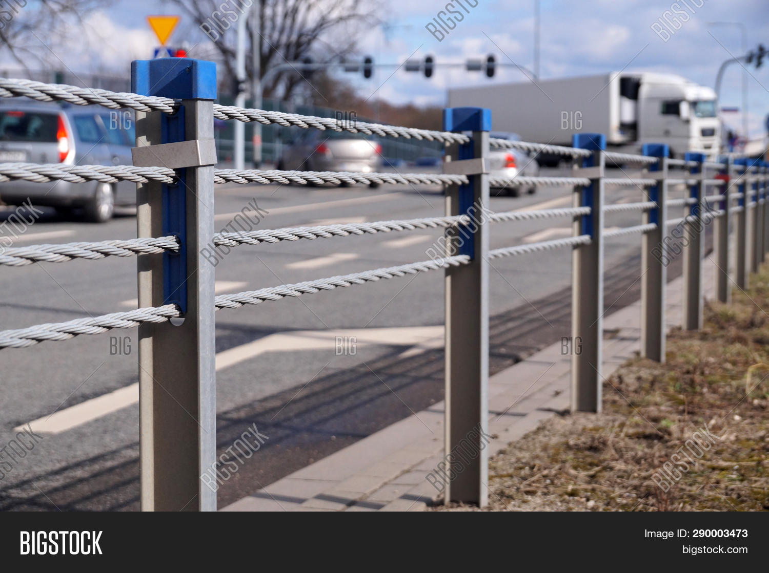 Cable Barrier, Called Image & Photo (Free Trial) Bigstock