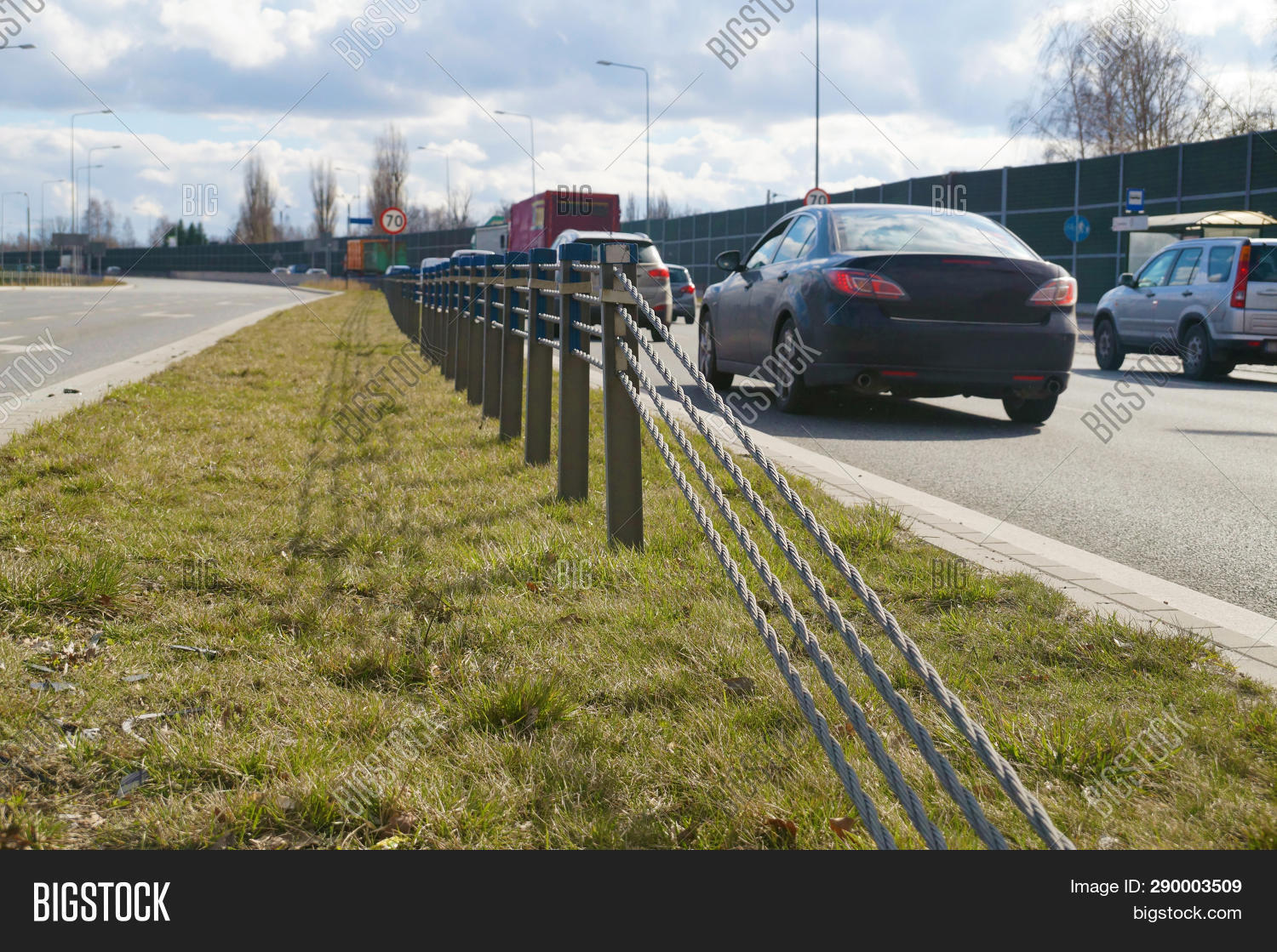 Cable Barrier, Called Image & Photo (Free Trial) Bigstock