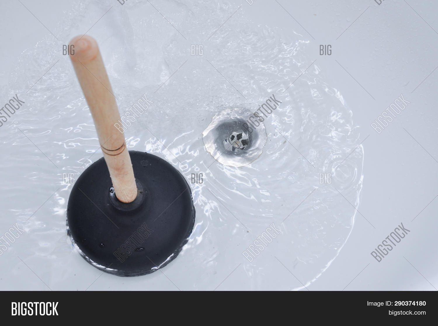 Plunger Clogged Bath Image & Photo (Free Trial) Bigstock